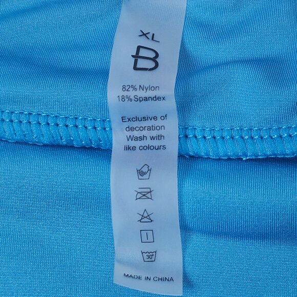 BMJL Women's Blue High Waisted U Cut Out Top Modest Bikini Set Size XL NWT - Picture 11 of 16